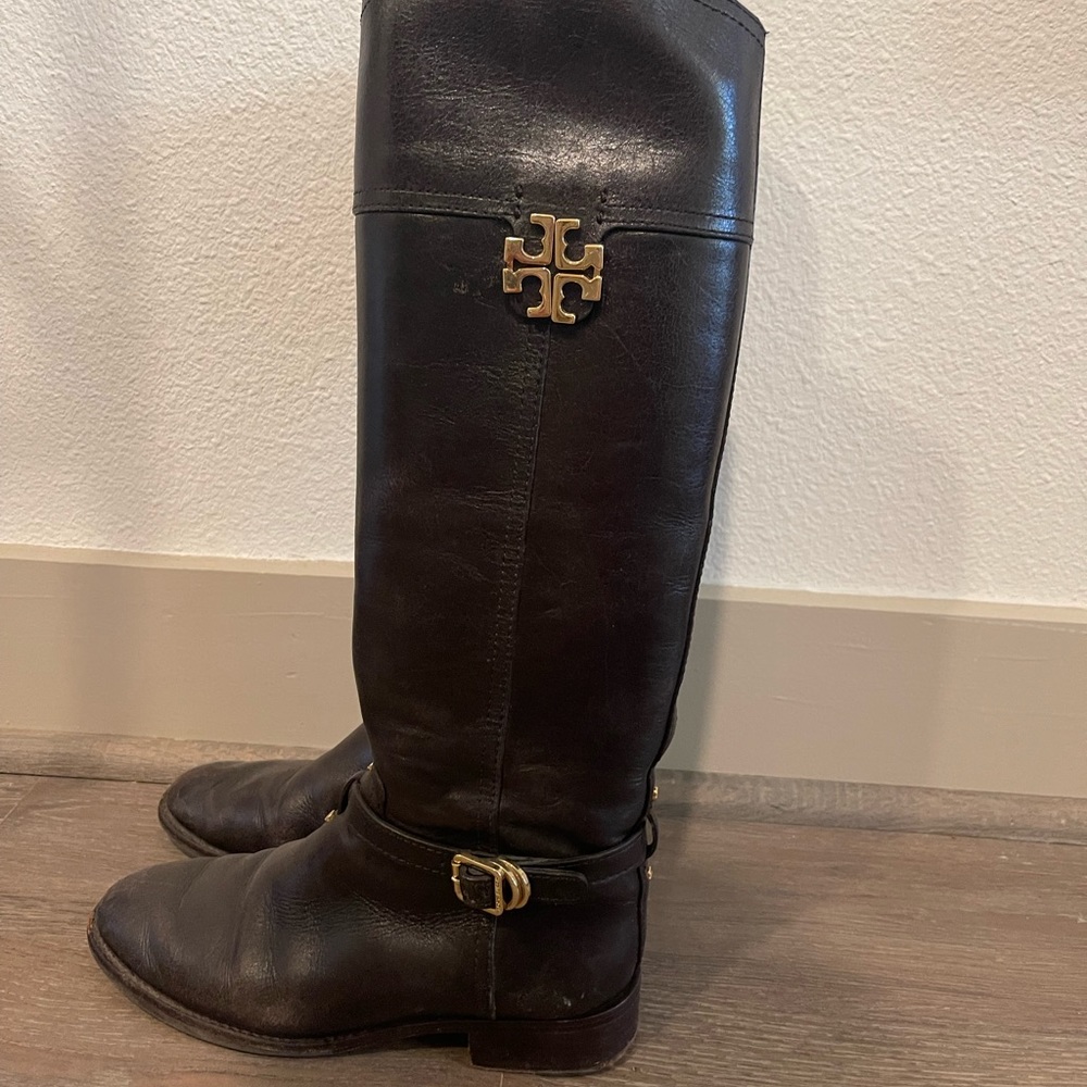 Brown Tory Burch Riding Boots